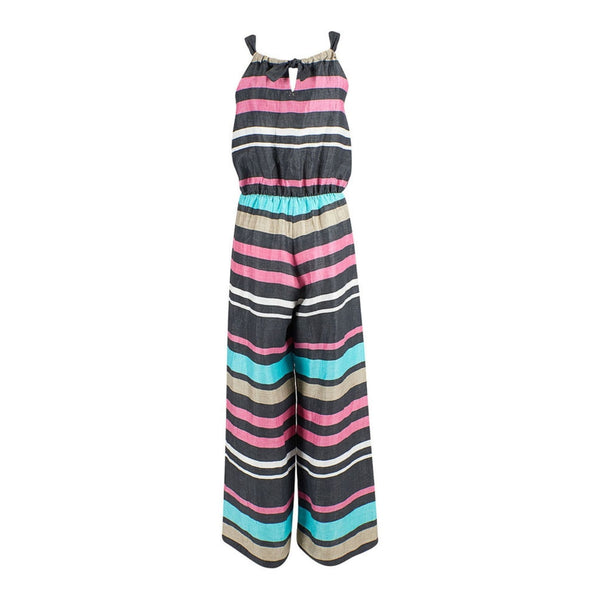 Tuta Donna a righe orizzontali multicolor Grigio multi YESZEE- Francavilla Moda